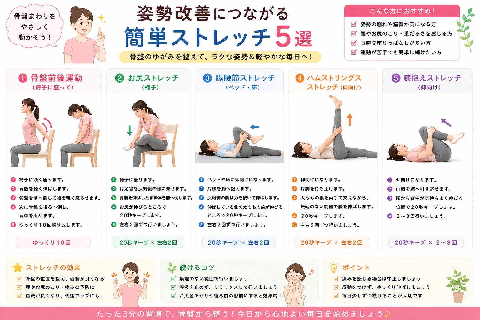 骨盤のストレッチ