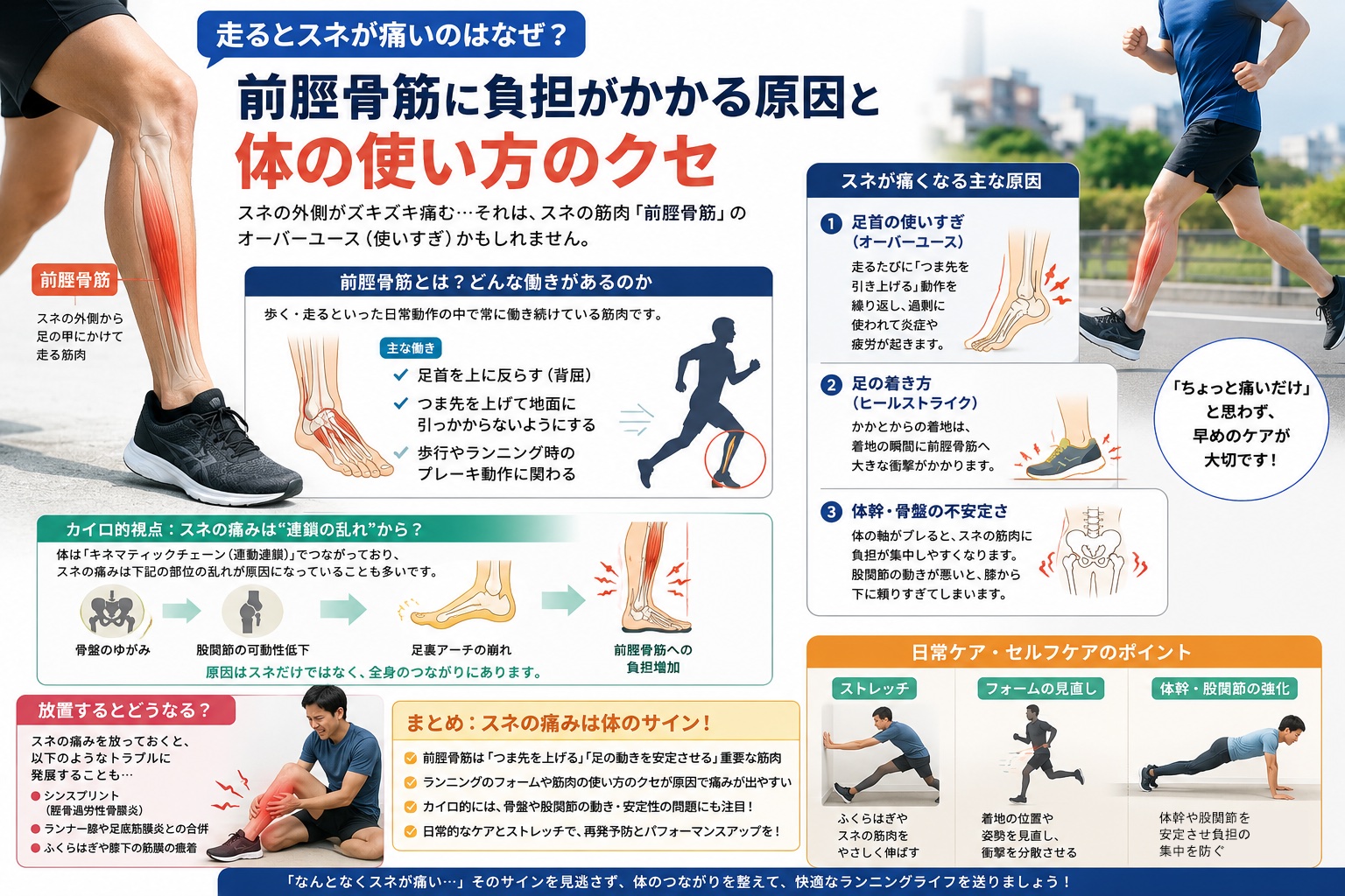 走るとスネが痛い
