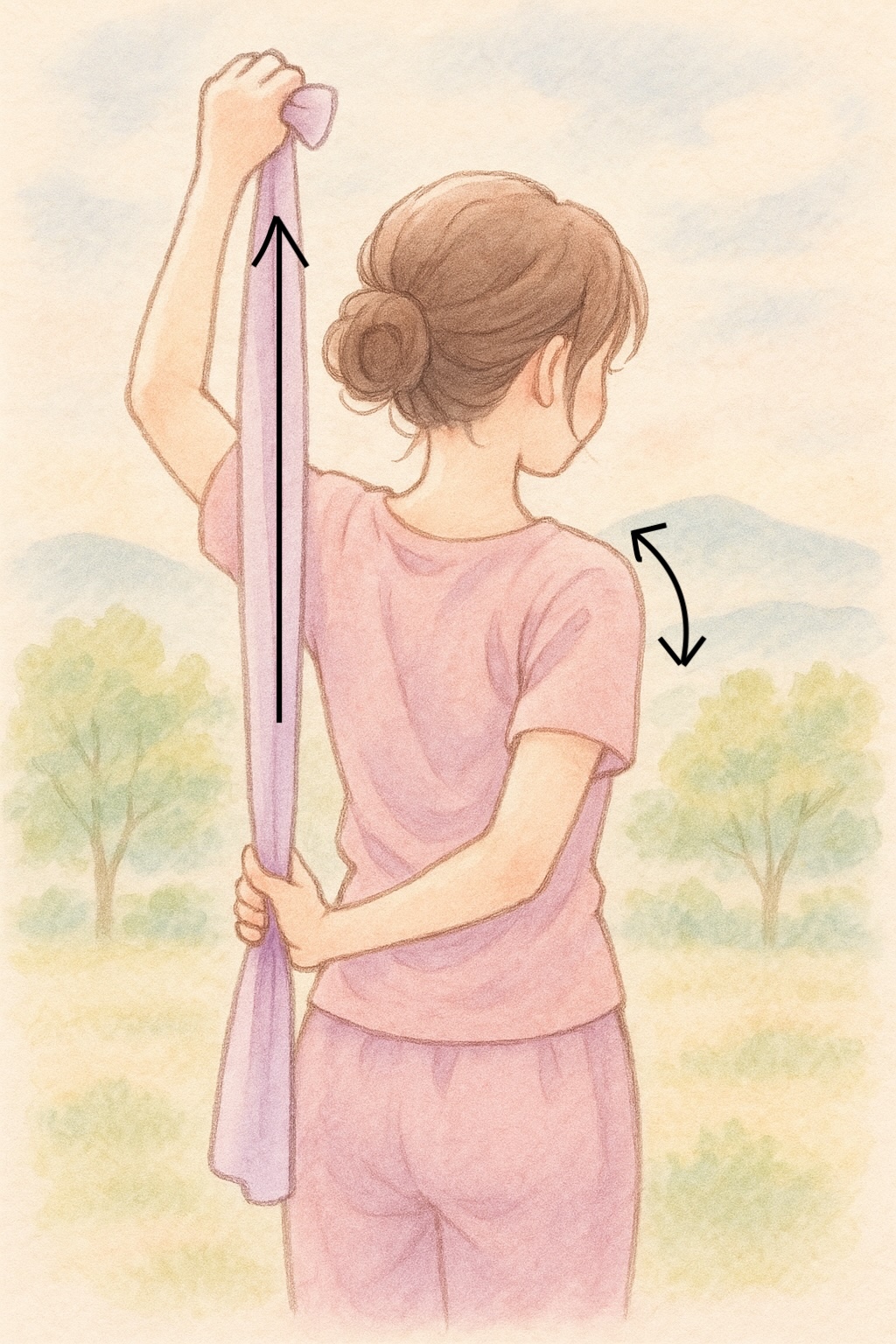 三角筋ストレッチ